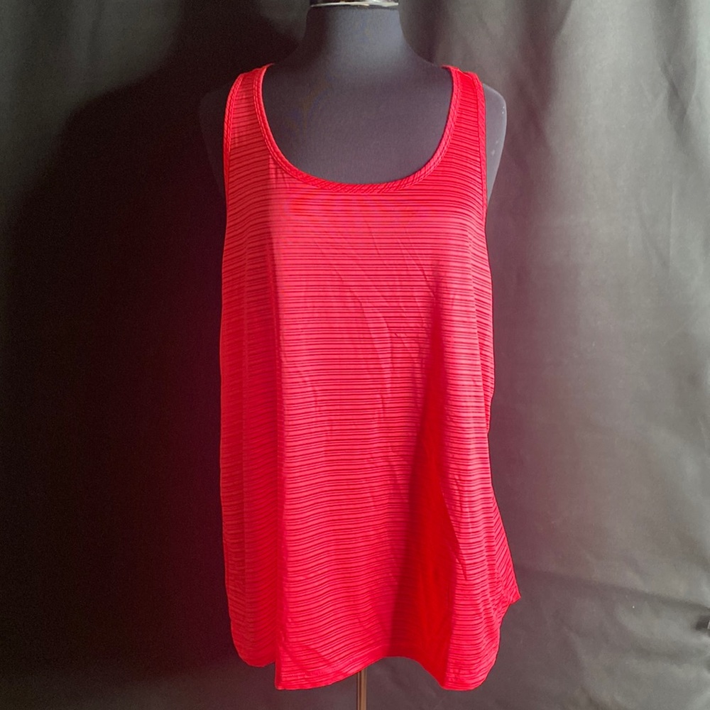 Ideology Shadow-Striped Diamond-Back Tank Top